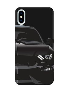 Матовий чорний чохол на iPhone X / Xs Авто чорне (принт 232)