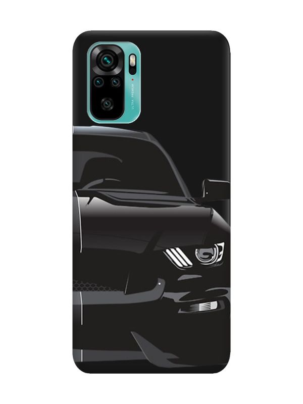 Матовий чорний чохол на Xiaomi Redmi Note 10 / Note 10s Авто чорне (принт 232)