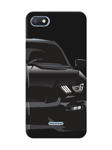 Матовий чорний чохол на Xiaomi Redmi 6A Авто чорне (принт 232)