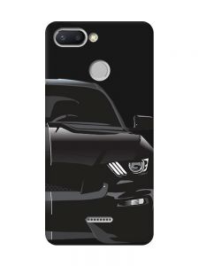 Матовий чорний чохол на Xiaomi Redmi 6 Авто чорне (принт 232)