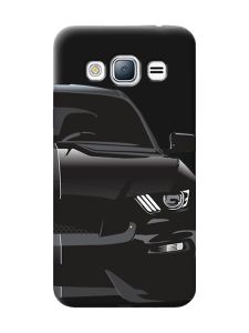 Матовий чорний чохол на Samsung Galaxy J3 / J310 Авто чорне (принт 232)