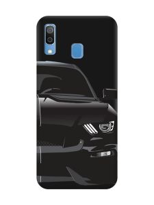 Матовий чорний чохол на Samsung Galaxy A30 (2019) / A20 (2019) Авто чорне (принт 232)