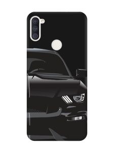 Матовий чорний чохол на Samsung Galaxy A11 Авто чорне (принт 232)