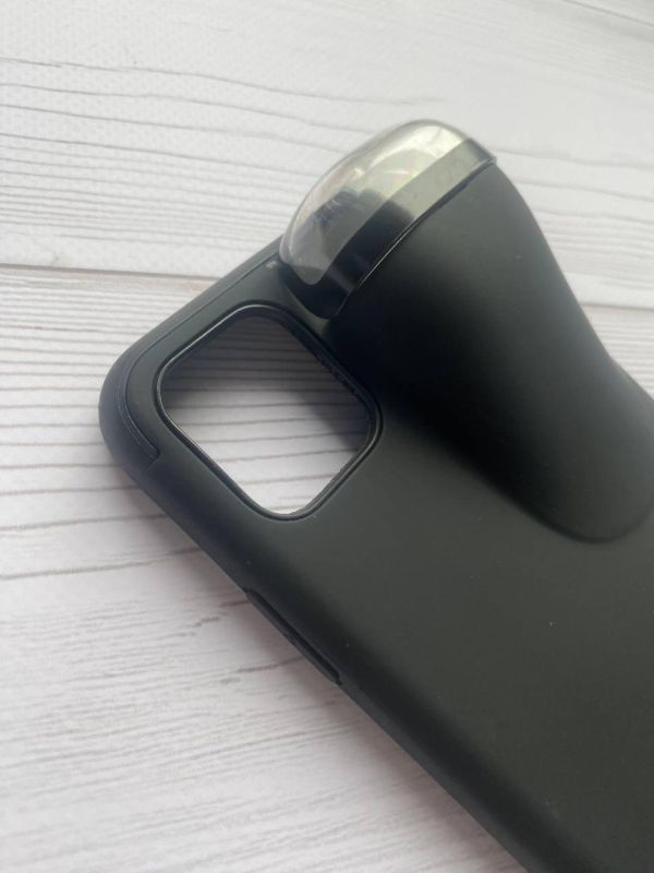 Силіконовий протиударний чохол з відділом для навушників на iPhone 11 Pro Max Чорний