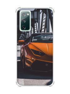 Чохол з потовщеними кутками на Galaxy S20 FE Авто помаранчеве (принт: 237)