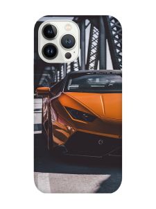 Чохол із захистом камери на iPhone 14 Pro Max Авто помаранчеве (принт: 237)