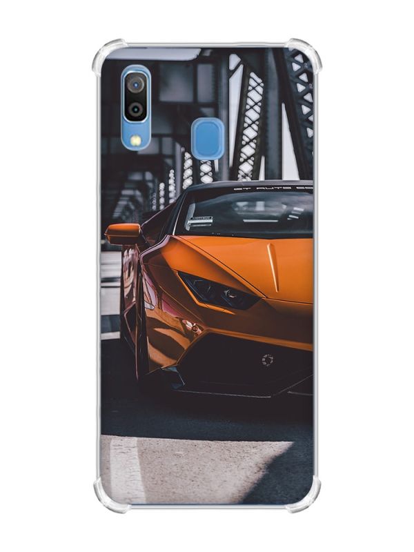 Чохол з потовщеними кутами на Samsung Galaxy A30 (2019) / A20 (2019) Авто помаранчеве (принт: 237)