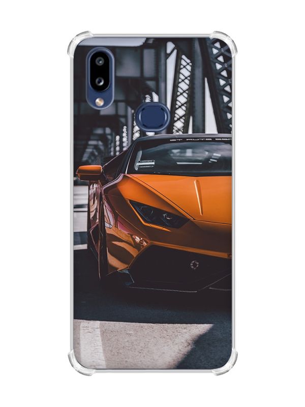 Чохол з потовщеними кутами на Samsung Galaxy A10s/A107 Авто помаранчеве (принт: 237)