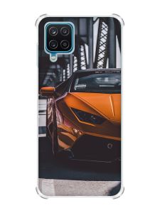 Чохол з потовщеними кутами на Samsung A12 4G Авто помаранчеве (принт: 237)