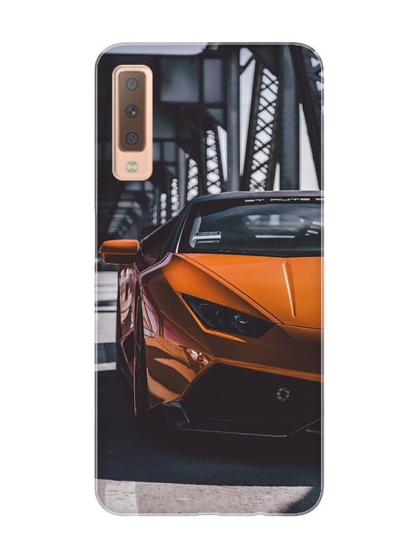 Чохол на Samsung Galaxy A7(2018) A750 Авто помаранчеве (принт: 237)