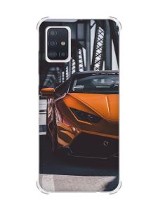 Чохол з потовщеними кутами на Samsung Galaxy A71 / A715 Авто помаранчеве (принт: 237)