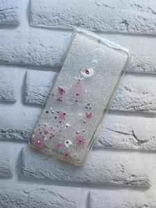 Силіконовий прозорий чохол з камінням Meizu M5c :: Пташка на клітці