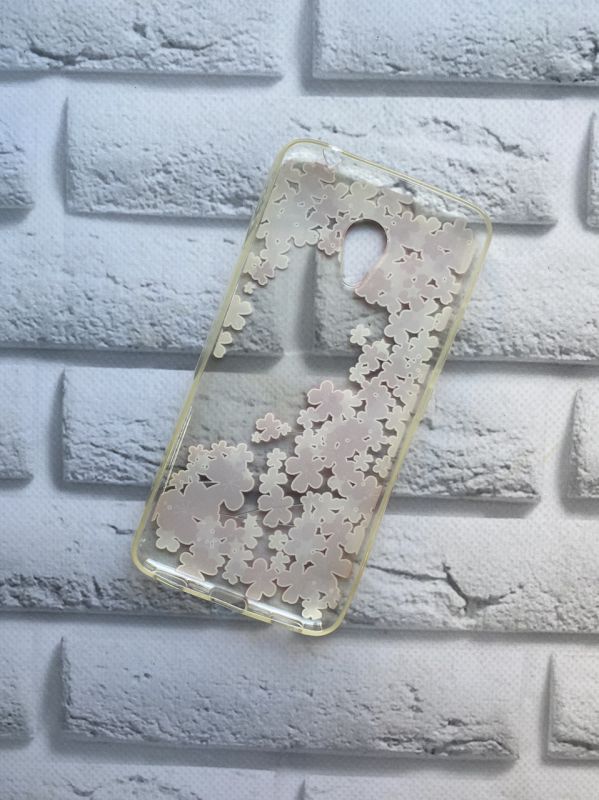 Силіконовий прозорий чохол з камінням Meizu M5c :: Цвіт сакури