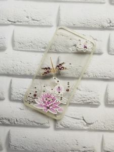 Силіконовий прозорий чохол з камінням для Meizu M5 :: Стрикоза