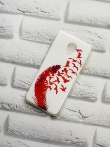 Силіконовий чохол з малюнком для Meizu M3s :: Пір'їни