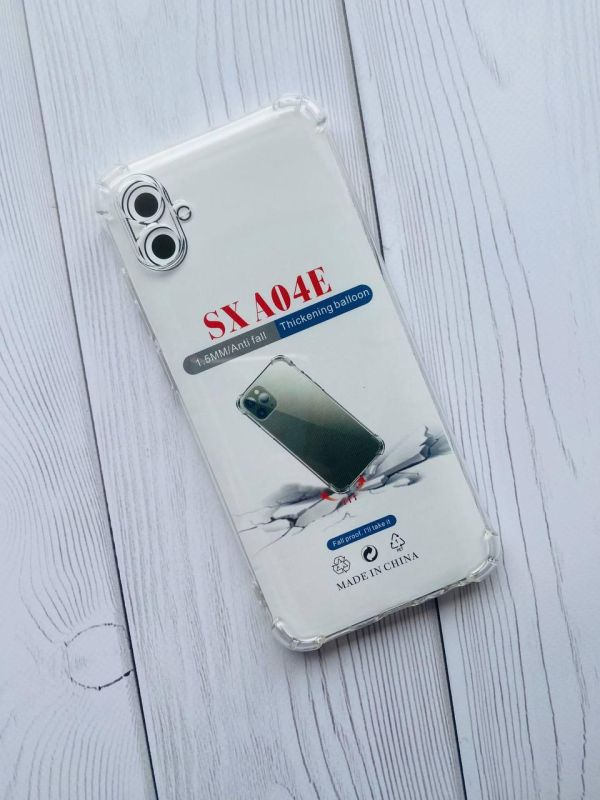 Прозорий силіконовий чохол з потовщеними кутами для Samsung Galaxy A04e / A042