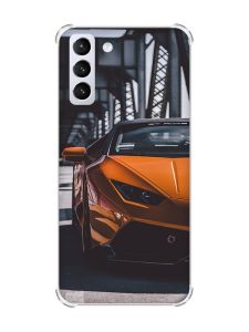 Чохол з потовщеними кутами на Samsung Galaxy S21 (G991) Авто помаранчеве (принт: 237)