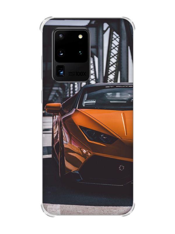 Чохол з потовщеними кутами на Samsung Galaxy S20 Ultra Авто помаранчеве (принт: 237)