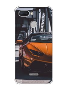 Чохол із потовщеними кутами для Xiaomi Redmi 6 Авто помаранчеве (принт: 237)