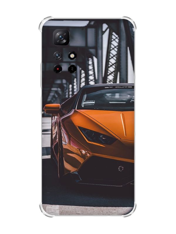Чохол з потовщеними кутами на Xiaomi Redmi Note 11 4G Авто помаранчеве (принт: 237)