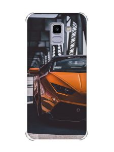 Чохол із потовщеними кутами на Samsung Galaxy J6 (2018) J600F Авто помаранчеве (принт: 237)