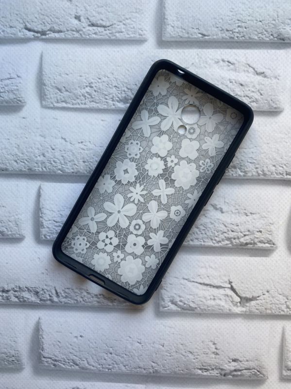 Силіконовий чохол для Meizu M5c :: Матове мереживо. Кольорові дрібні квіти
