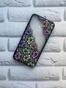 Силіконовий чохол для Meizu M5c :: Матове мереживо. Кольорові троянди