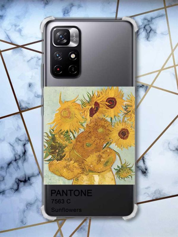 Чохол з потовщеними кутами на Xiaomi Redmi Note 11 5G Соняхи (принт 81)