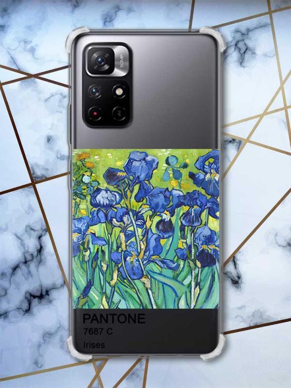 Чохол з потовщеними кутами на Xiaomi Redmi Note 11 5G Іриси (принт 75)