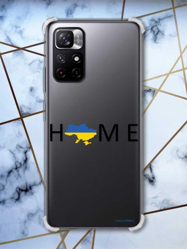 Чохол з потовщеними кутами на Xiaomi Redmi Note 11 5G патріотичний дизайн Дім Україна принт 72