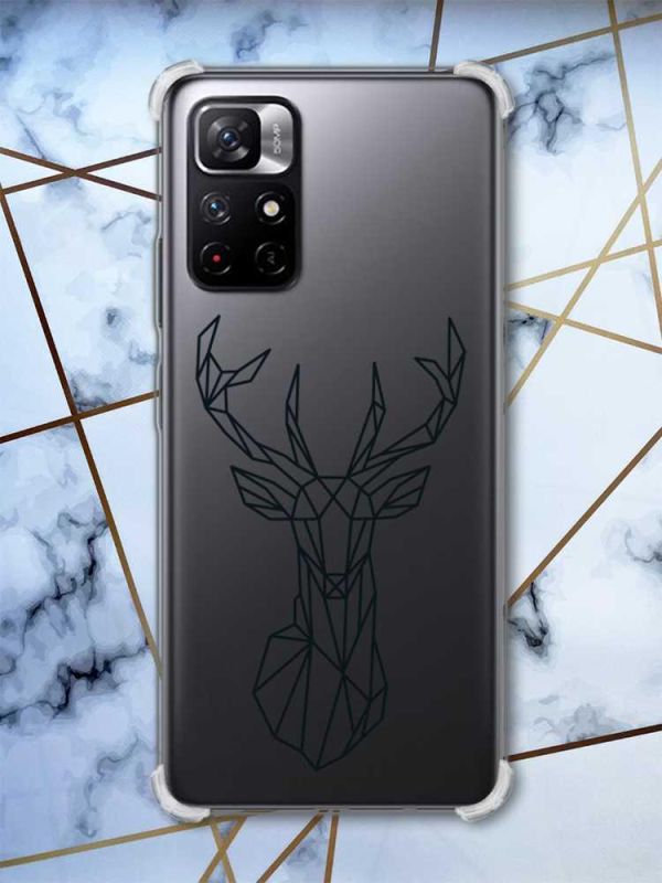 Чохол з потовщеними кутами на Xiaomi Redmi Note 11 5G Олень (принт 128)