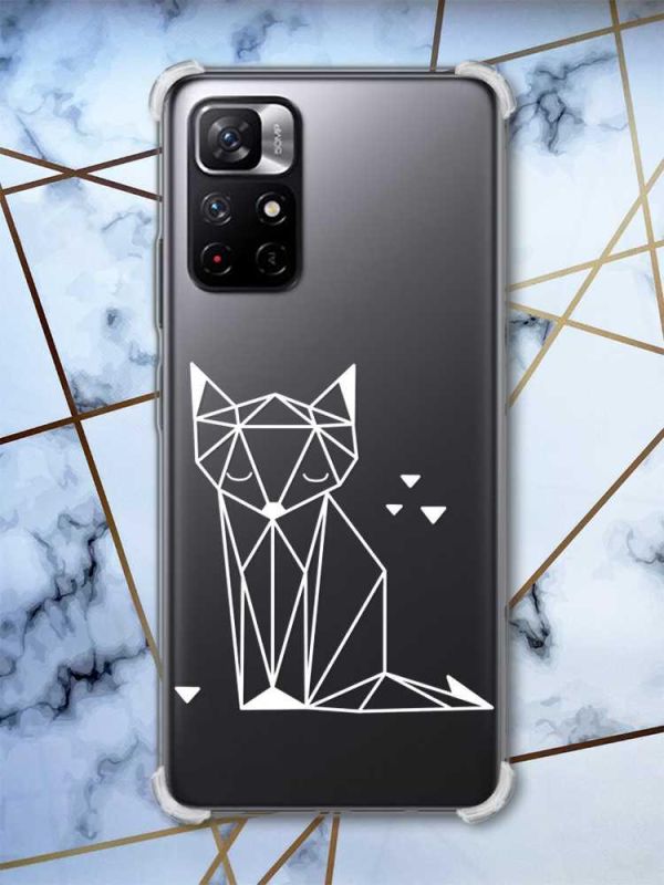 Чохол з потовщеними кутами на Xiaomi Redmi Note 11 5G Лисиця (принт 127)