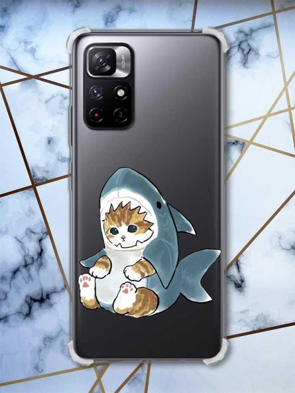 Чохол з потовщеними кутами на Xiaomi Redmi Note 11 5G Кошеня (принт 120)