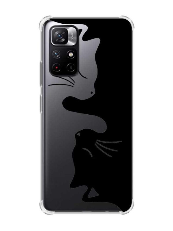 Чохол з потовщеними кутами на Xiaomi Redmi Note 11 5G :: Котики (принт 118)
