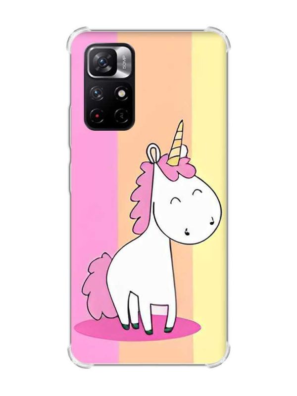 Чохол з потовщеними кутами на Xiaomi Redmi Note 11 5G дизайн Єдиноріг принт 104