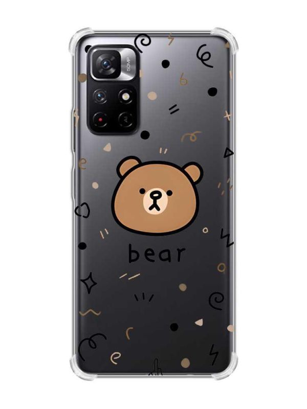 Чохол з потовщеними кутами на Xiaomi Redmi Note 11 5G Ведмедик (принт 76)