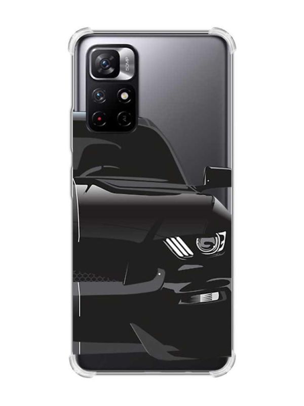 Чохол з потовщеними кутами на Xiaomi Redmi Note 11 5G Авто чорне (принт 232)