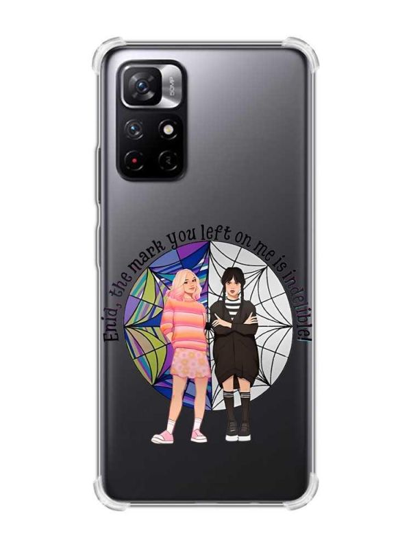 Чохол з потовщеними кутами на Xiaomi Redmi Note 11 5G Дівчата з Венздей (принт 211)