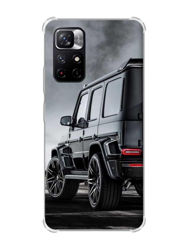 Чохол з потовщеними кутами на Xiaomi Redmi Note 11 5G Авто чорне (принт 235)