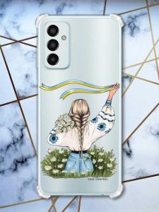 Чохол із потовщеними кутами на Samsung Galaxy M13 4G Дівчина зі стрічкою (принт 17)