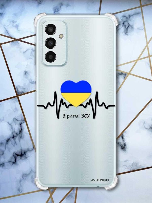 Чохол із потовщеними кутами на Samsung Galaxy M13 4G патріотичний дизайн В ритмі ЗСУ принт 70