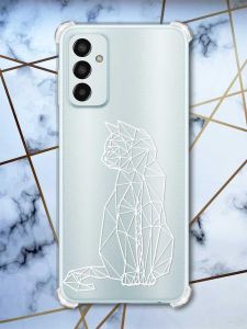 Чохол із потовщеними кутами на Samsung Galaxy M13 4G Котик (принт 125)