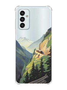 Чохол із потовщеними кутами на Samsung Galaxy M13 4G рельєфний дизайн Гори принт 87