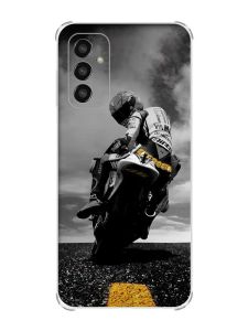 Чохол із потовщеними кутами на Samsung Galaxy M13 4G рельєфний дизайн Мото принт 69