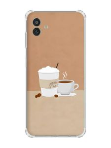 Чохол з потовщеними кутами на Samsung Galaxy M13 5G дизайн Кава принт 108