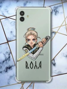 Чохол з потовщеними кутами на Samsung Galaxy M13 5G Українська захисниця (принт 170)