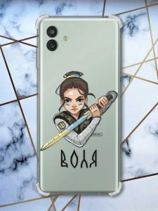 Чохол з потовщеними кутами на Samsung Galaxy M13 5G Українська захисниця (принт 169)