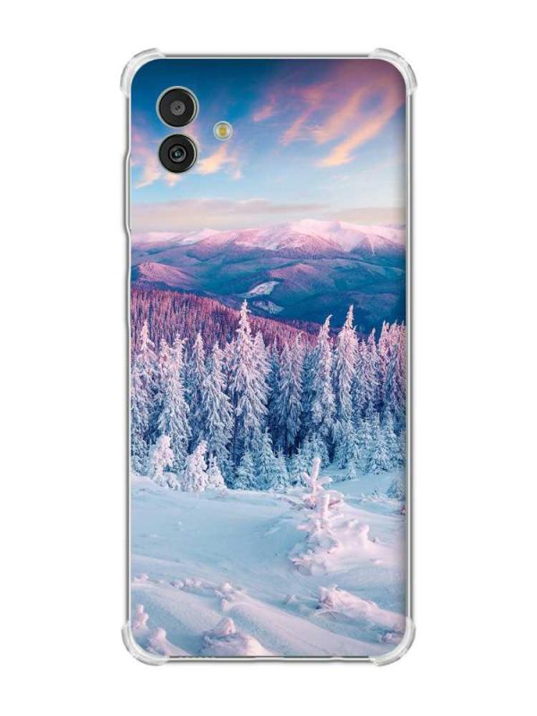 Чохол з потовщеними кутами на Samsung Galaxy M13 5G Зимові гори (принт 163)