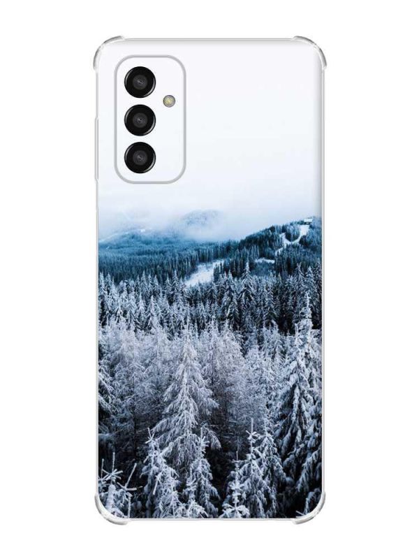 Чохол із потовщеними кутами на Samsung Galaxy M13 4G Зимовий ліс (принт 164)