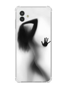 Чохол з потовщеними кутами на Samsung Galaxy M13 5G рельєфний дизайн Силует дівчини принт 66